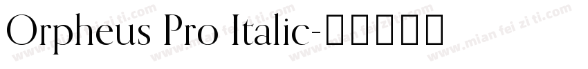 Orpheus Pro Italic字体转换